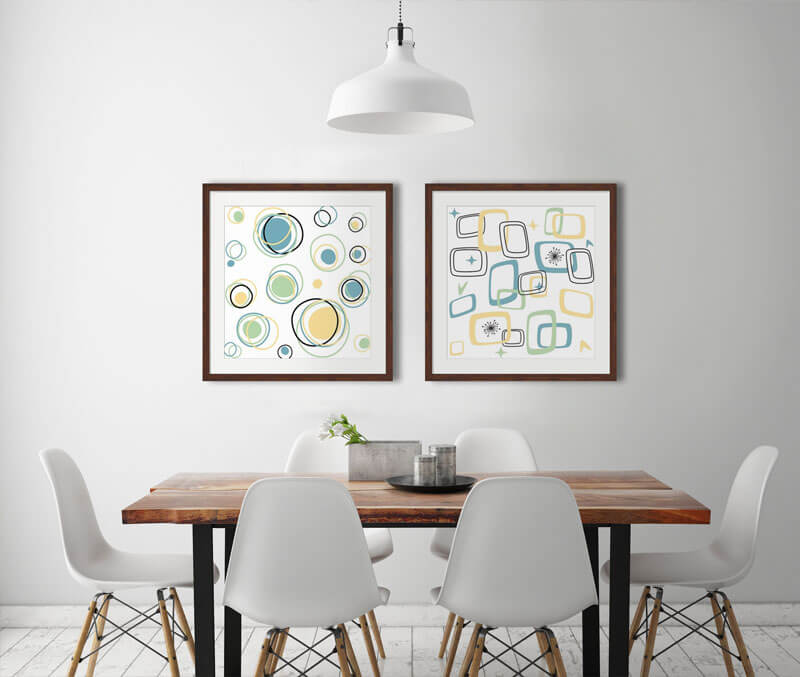 Geometric Lines and Designs Art Dining 1