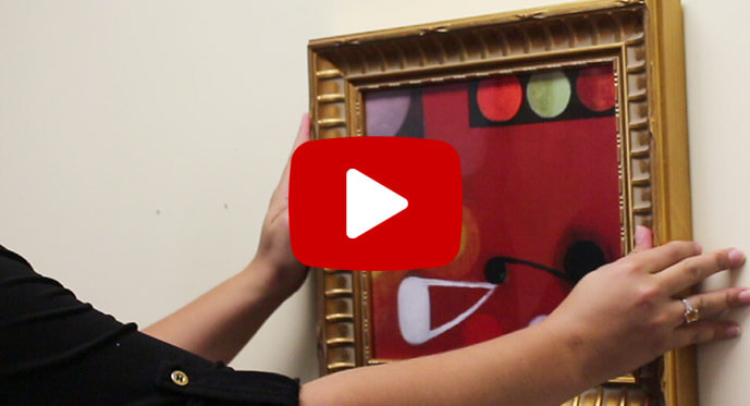 how to hang framed art video