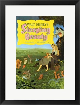 Sleeping Beauty With Forest Creatures Poster By Unknown At Framedart.com