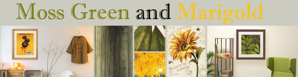 Moss Green and Marigold Artwork
