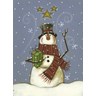 Snowman's Gift Art by Margaret Wilson at FramedArt.com