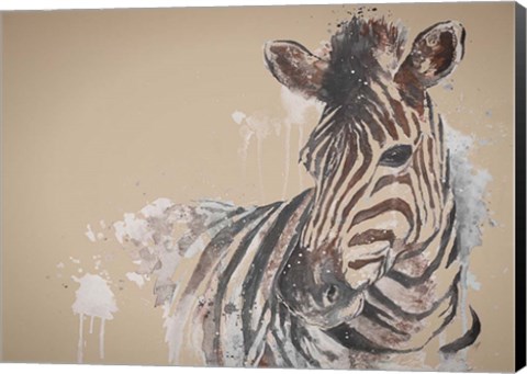 Framed Sandstone Zebra Print