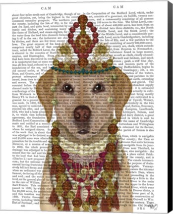 Framed Yellow Labrador and Tiara, Portrait Print