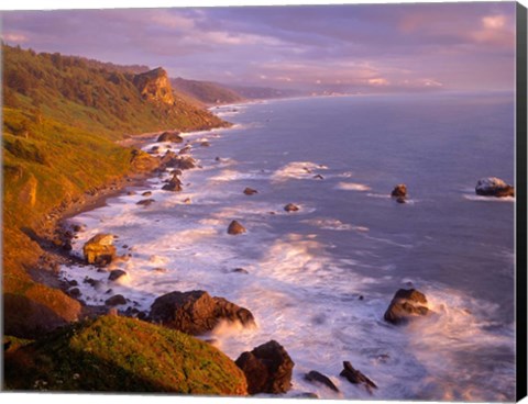 Framed View From High Bluff Overlook To Split Rock, California Print