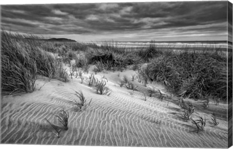 Framed Long Beach, Washington (BW) Print