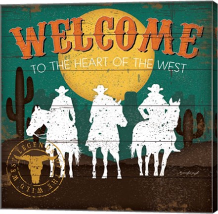 Framed Welcome to the Heart of the West Print