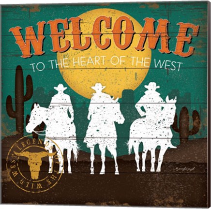 Framed Welcome to the Heart of the West Print