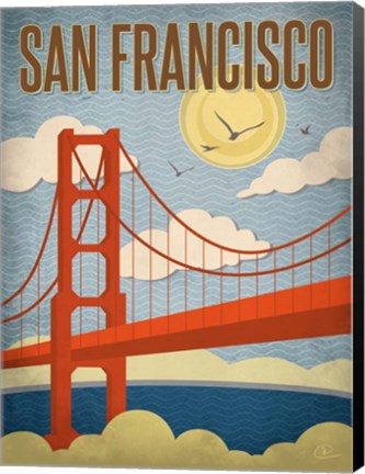 Framed San Francisco - Golden Gate Bridge Print