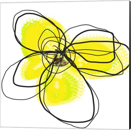 Framed Yellow Petals Two Print