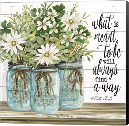 Framed Blue Jars - What is Meant to Be Print