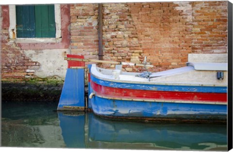 Framed Venice Workboats I Print