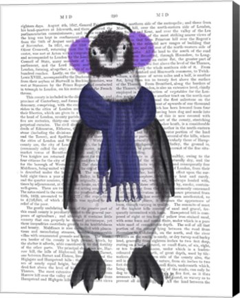 Framed Penguin Ear Muffs Book Print Print