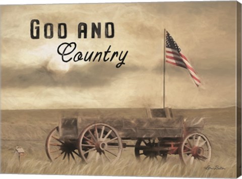 Framed God and Country Print