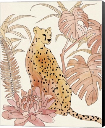 Framed Blush Cheetah III Print