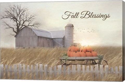 Framed Fall Blessings Print