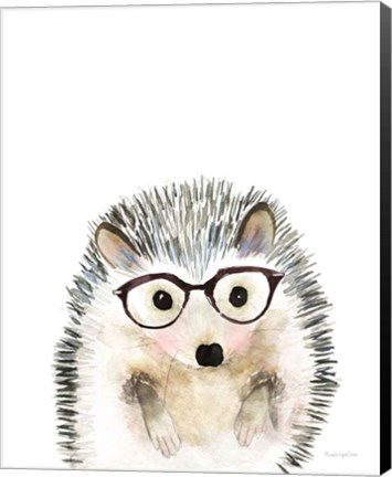 Framed Hedgehog in Glasses Print