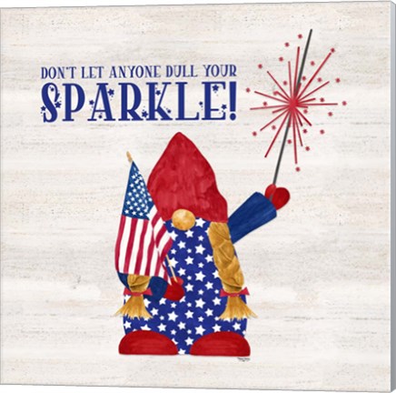 Framed Patriotic Gnomes I-Sparkle Print