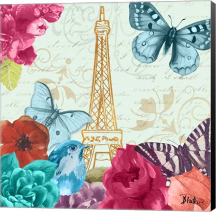 Framed Belles Fleurs a Paris I Print