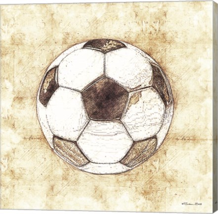 Framed Soccer Sketch Print