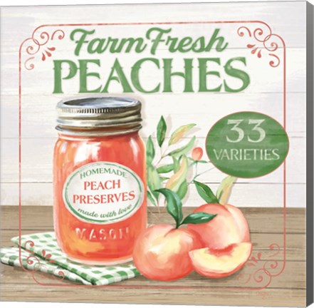 Framed Farm Fresh Peaches Print