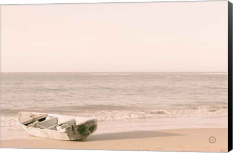 Framed Fishing Boat at Sunset Print