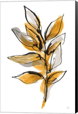 Framed Amber Leaves II Print