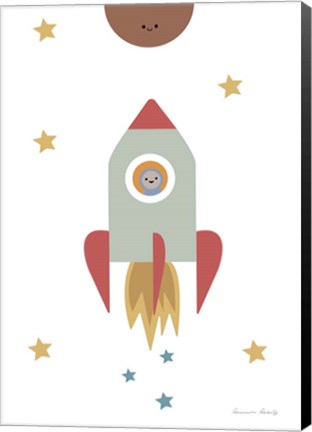 Framed Solar Rocket Print