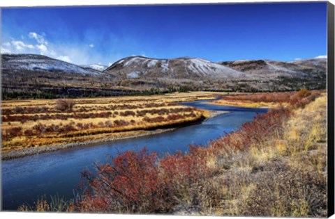 Framed Winter at the Rio Oxbow Ranch Print