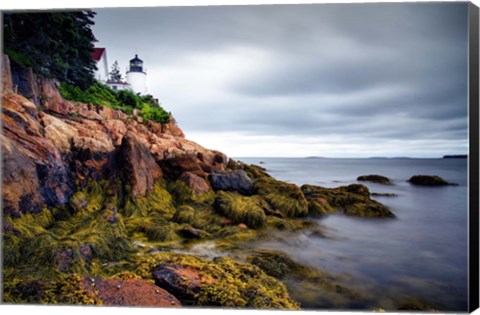 Framed Clouds over Bass Harbor Head Light Print