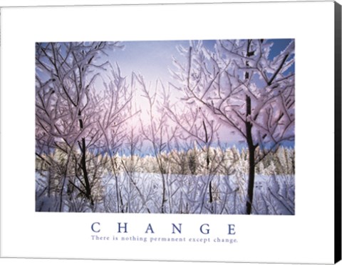 Framed Change-Snowy Trees Print