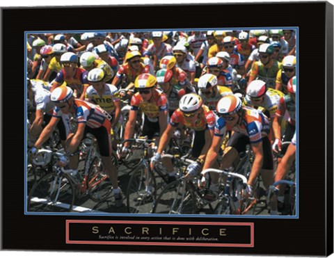 Framed Sacrifice - Starting Line Bicycle Race Print