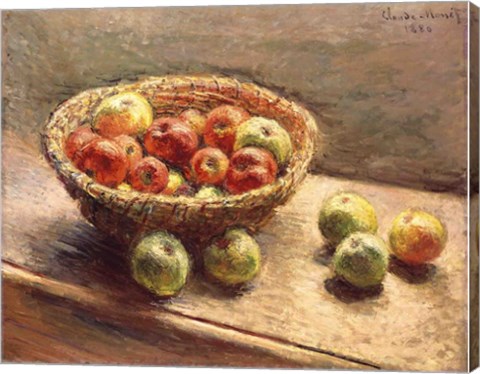 Framed Bowl of Apples, 1880 Print