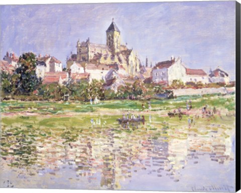 Framed Church at Vetheuil, 1880 Print