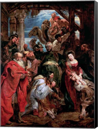 Framed Adoration of the Magi, 1624 Print