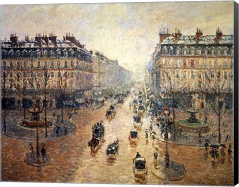 Framed Avenue de L&#39;Opera, Paris, 1898 Print