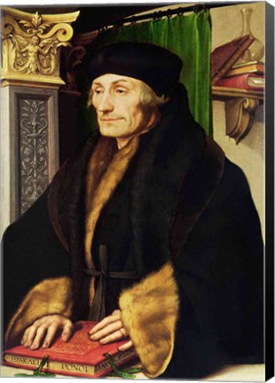 Framed Portrait of Erasmus, 1523 Print