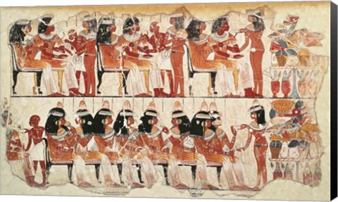 Framed Banquet scene, from Thebes Print