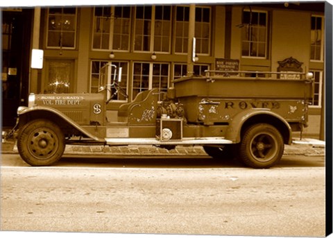 Framed Rosie  O&#39;Grady Firetruck Print