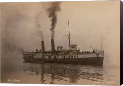 Framed Steamer Cibola - launched in 1887 Print