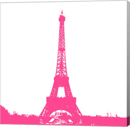 Framed Pink Eiffel Tower Print