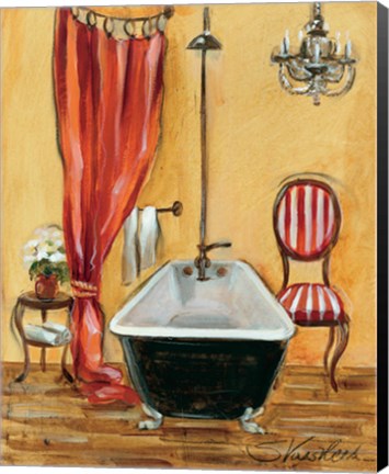 Framed Tuscan Bath III Print