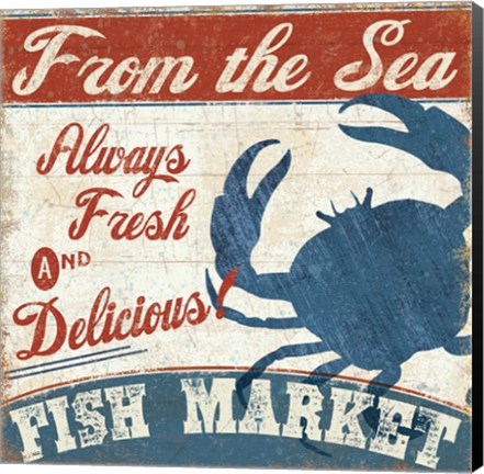 Framed Fresh Seafood IV Print