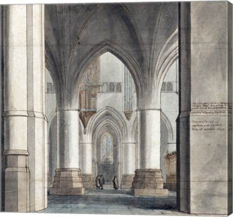 Framed Choir and North Ambulatory of the Church of Saint Bavo Print