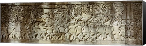 Framed Frieze, Angkor Wat, Cambodia Print