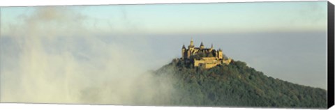 Framed Castle on a hill, Burg Hohenzollern, Swabian Alb, Baden-Wurttemberg, Germany Print