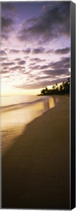 Framed Beach at sunset, Lanikai Beach, Oahu, Hawaii, USA Print