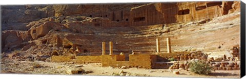 Framed Cave Dwellings, Petra, Jordan Print