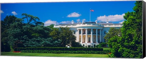 Framed Facade of a government building, White House, Washington DC Print