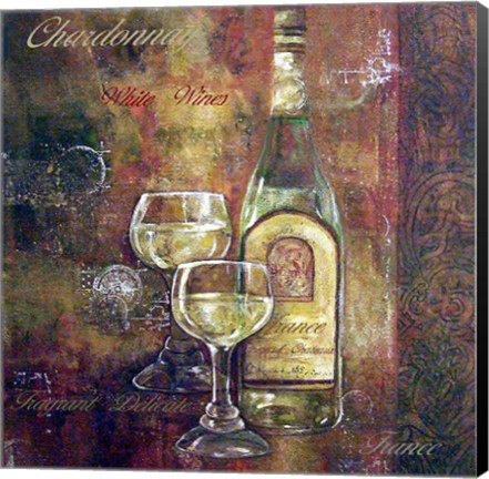 Framed Chardonnay Lettered Print