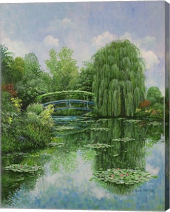 Framed Monet Garden IV Print